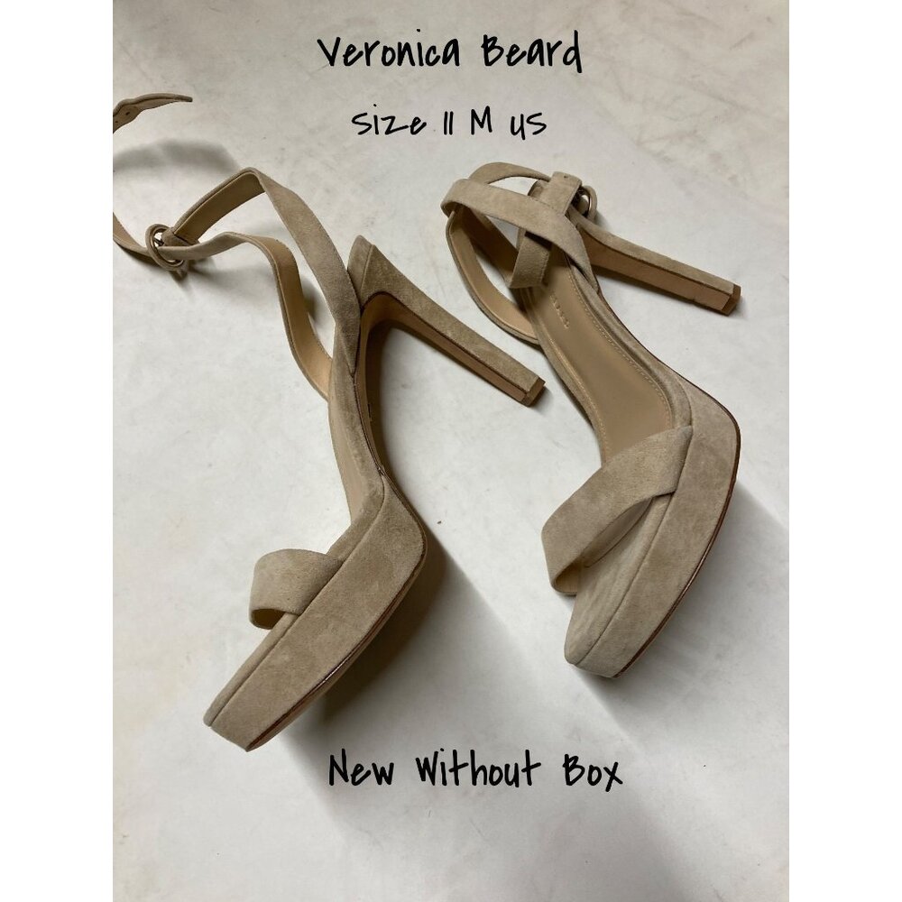 Veronica Beard Suede Ankle Strap Stiletto Sandal Darcelle Women Size 11M US NEW